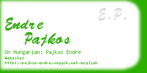 endre pajkos business card